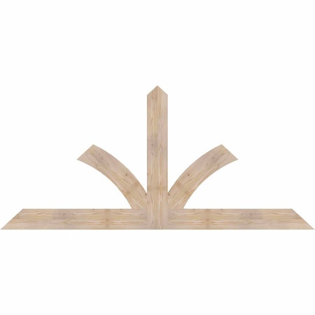 Ekena Millwork Richland Smooth Timber Gable Bracket, Douglas Fir, 84"W x 38"H x 1 1/2"D x 5 1/2"F, 11/12 Pitch GBW084X38X0206RIC00SDF
